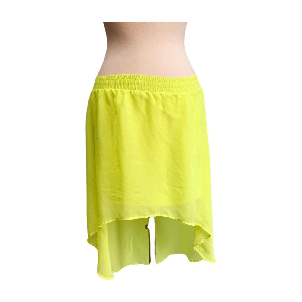Neon Sheer High Low Skirt